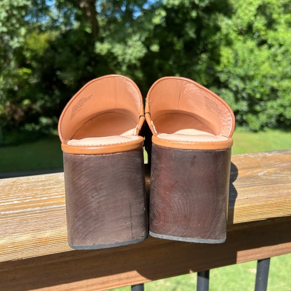 J. Crew Brown Leather Mules with Silver Studs - Picture 3 of 5